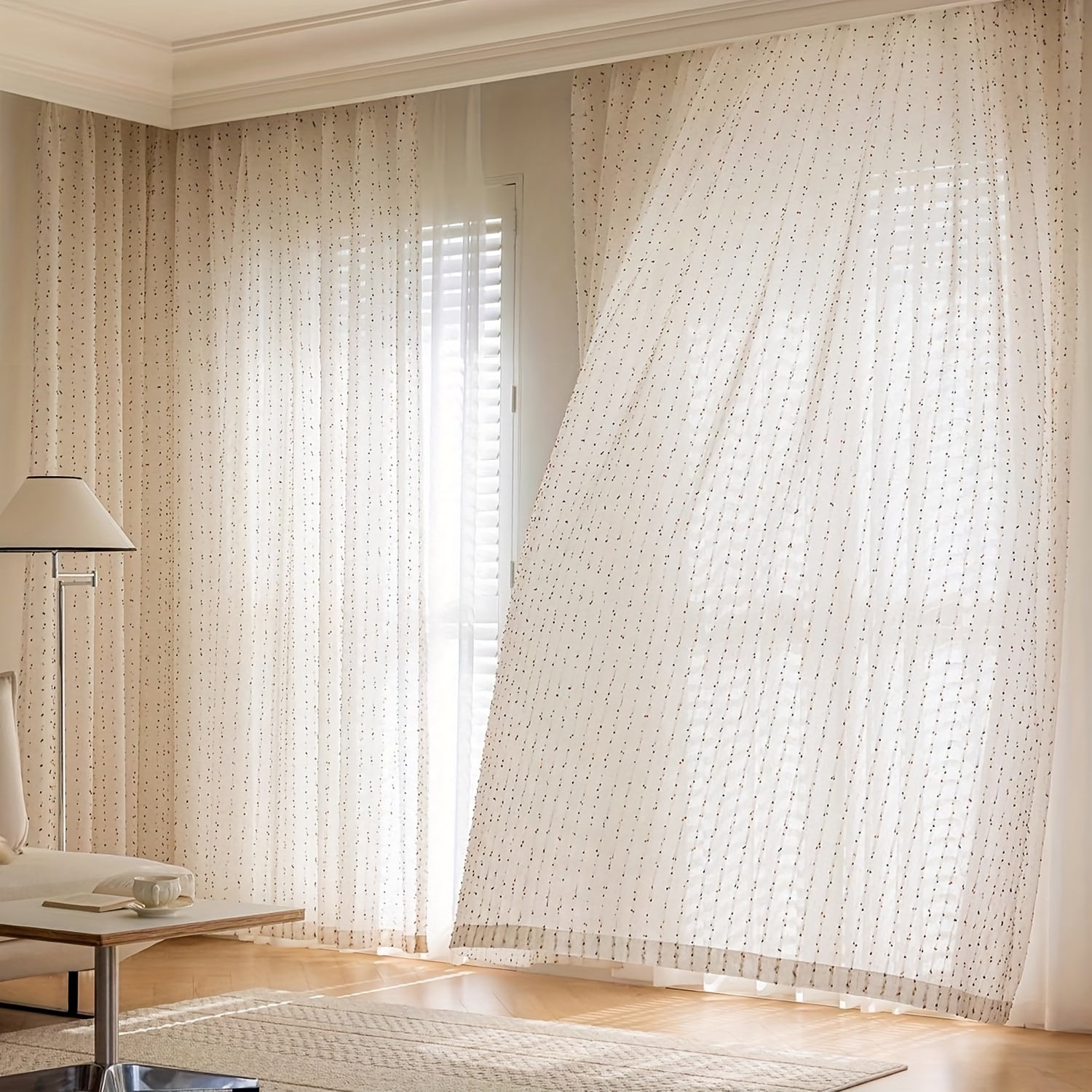 3D Funfetti Embroidered Sheer Window Panels (Extra Long Avail.) (Copy)