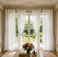Flower Cutout Lace Sheer Window Panels (Extra Long Avail.)